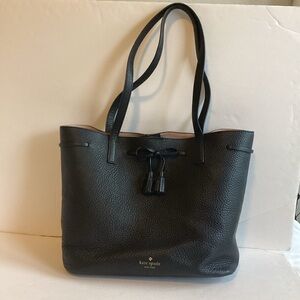 Kate Spade New York Hayes Street Nandy Tote Bag Black Pebbled Leather Work Bag